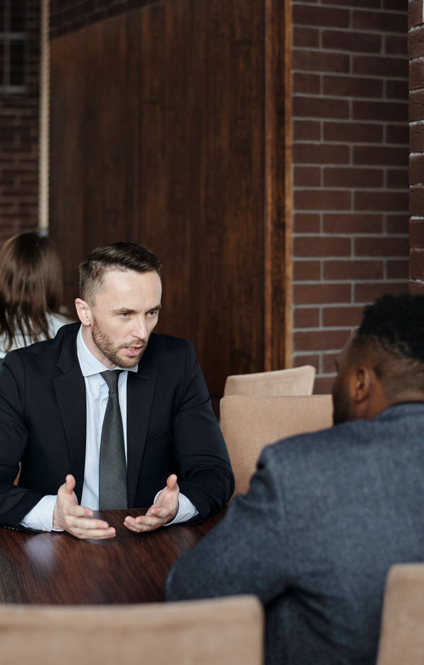 online marketing services consultation between two persons